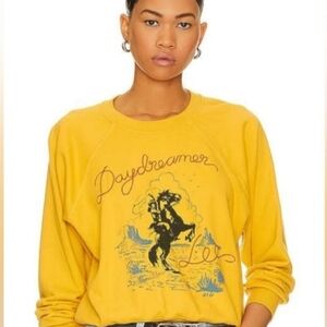 Daydreamer X Lee Women's Mustard Graphic Sweater